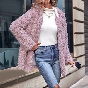 Hooded Fuzzy Coat *New Never Worn*